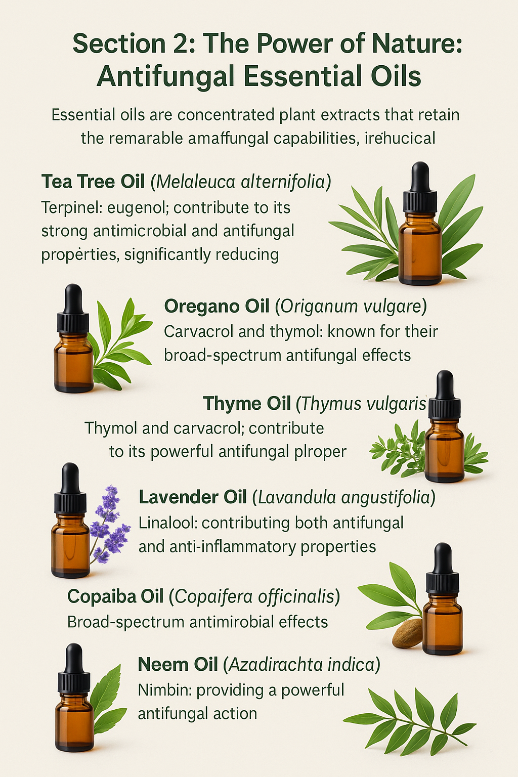 Antifungal Essential Oils Infographic