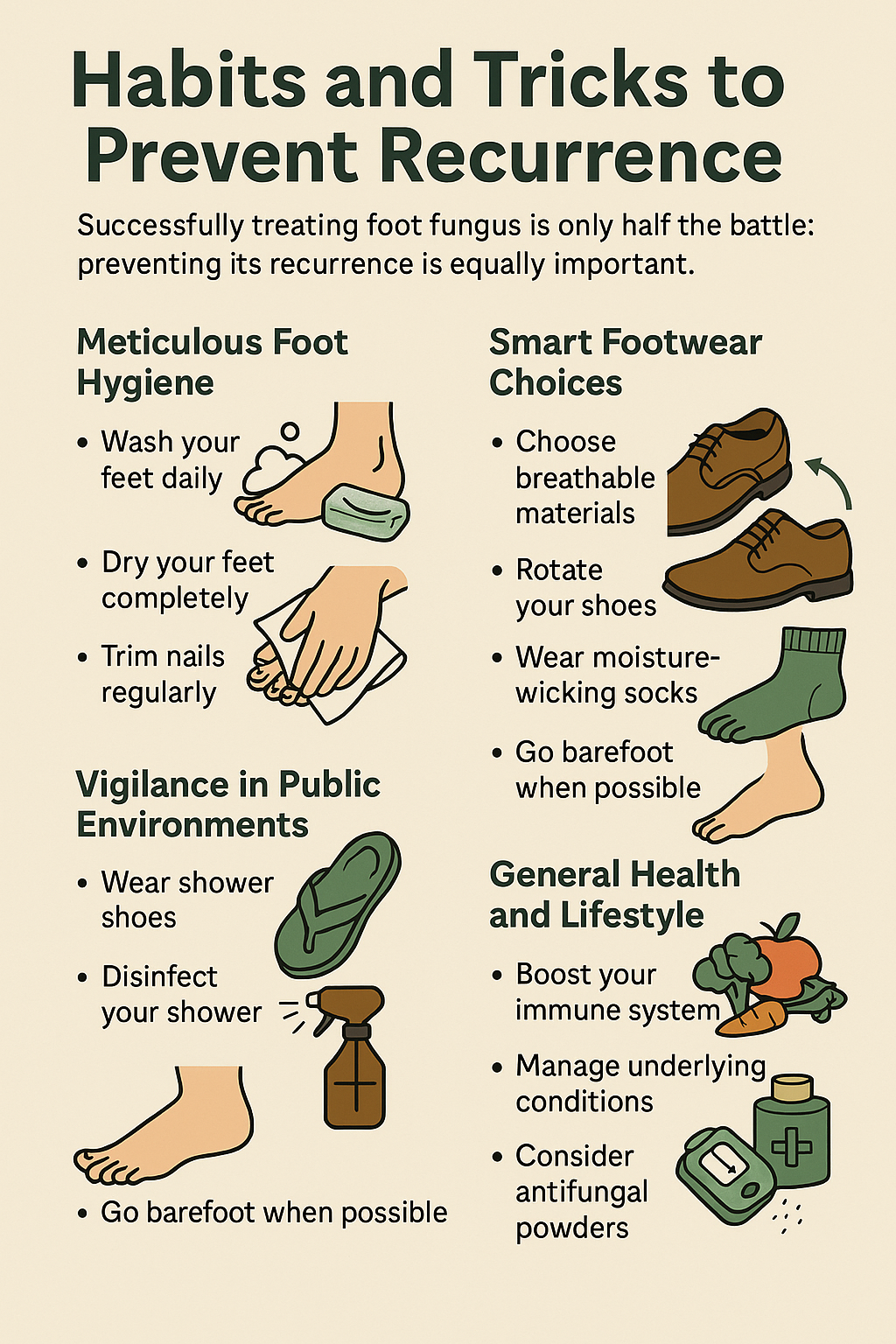 Infographic: How to Prevent Foot Fungus Recurrence